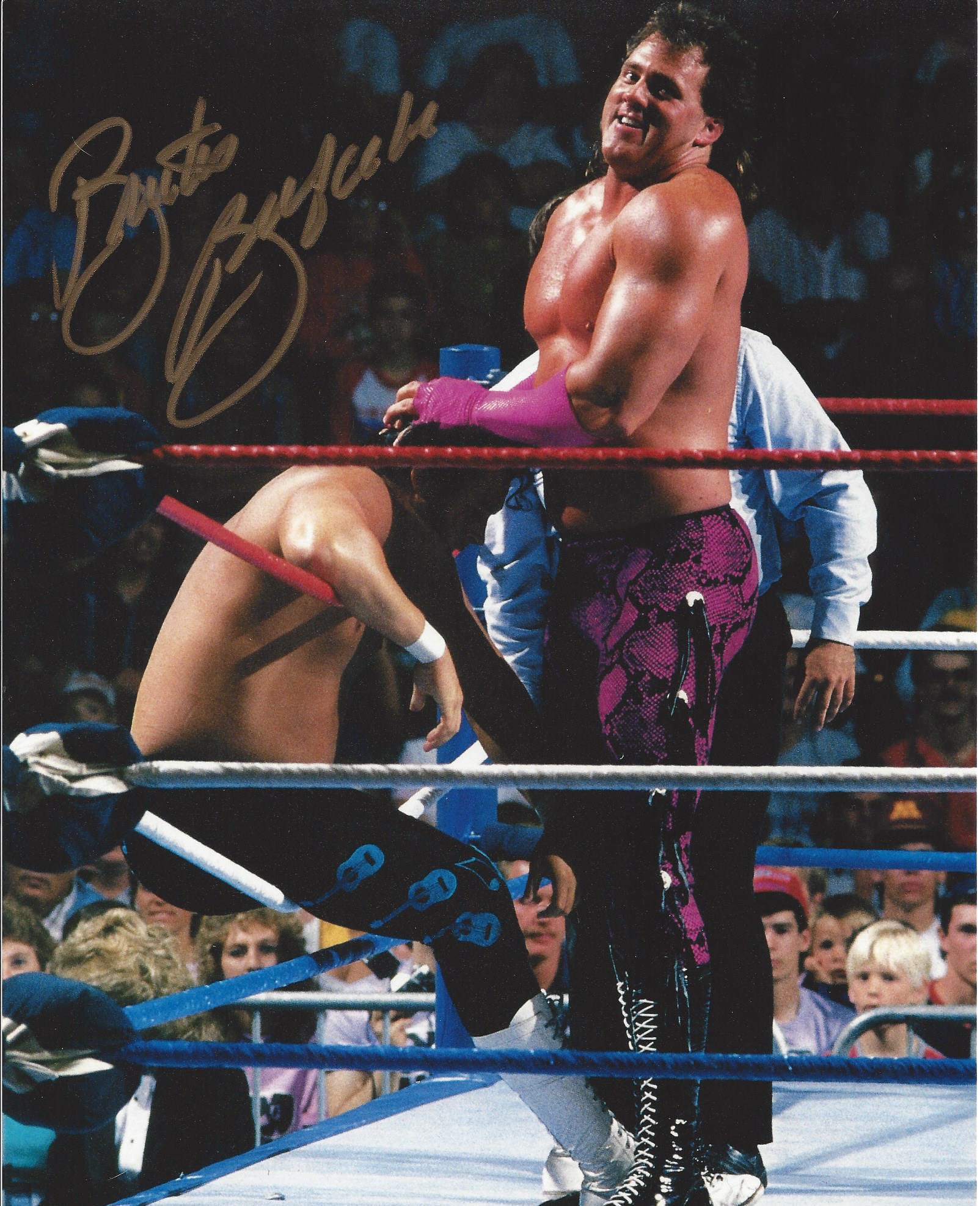 W/COA WWE Wrestling Brutus 'The Barber' Beefcake Signed Autographed 8x11 Photo 