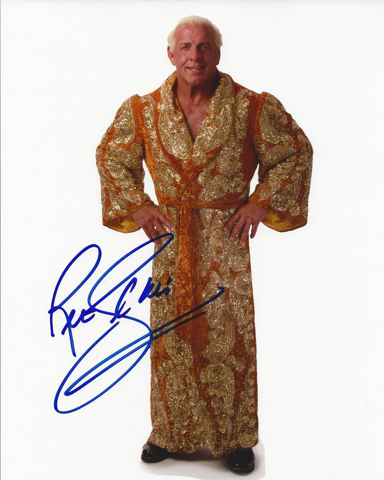 RIC FLAIR PHOTO WWE 8x10" OFFICIAL WRESTLING PROMO NATURE BOY 