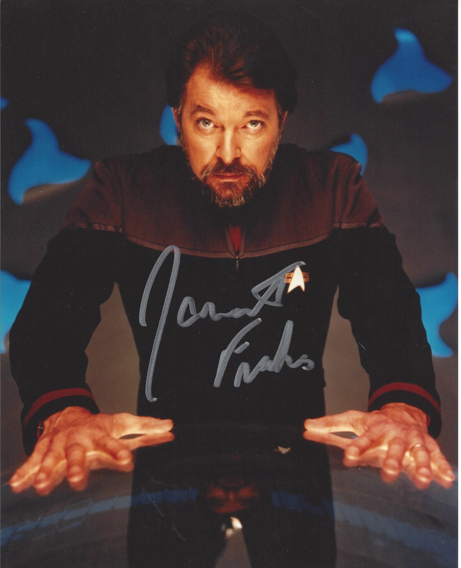 limitierte Edition Star Trek TNG & Picard Jonathan Frakes Original Autogramm 