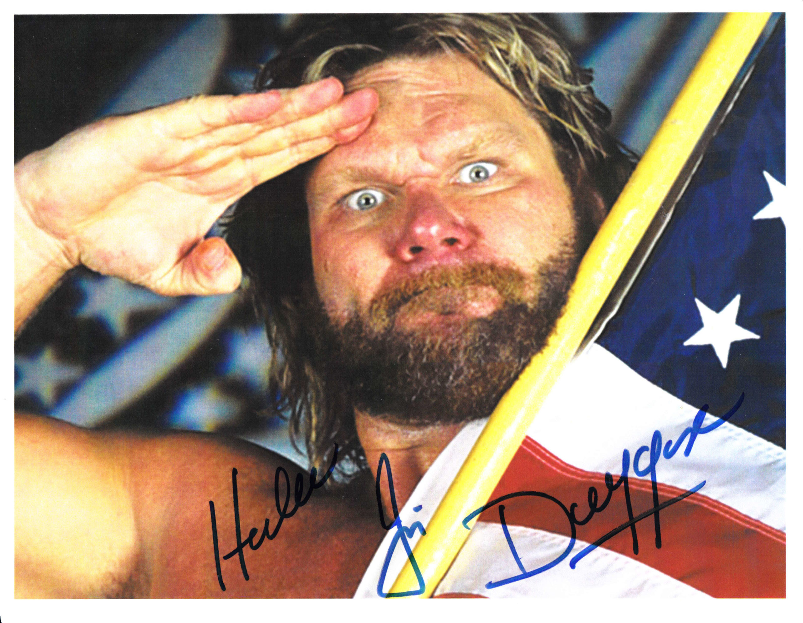 Hacksaw Jim Duggan signed photo - Fanboy Expo Store
