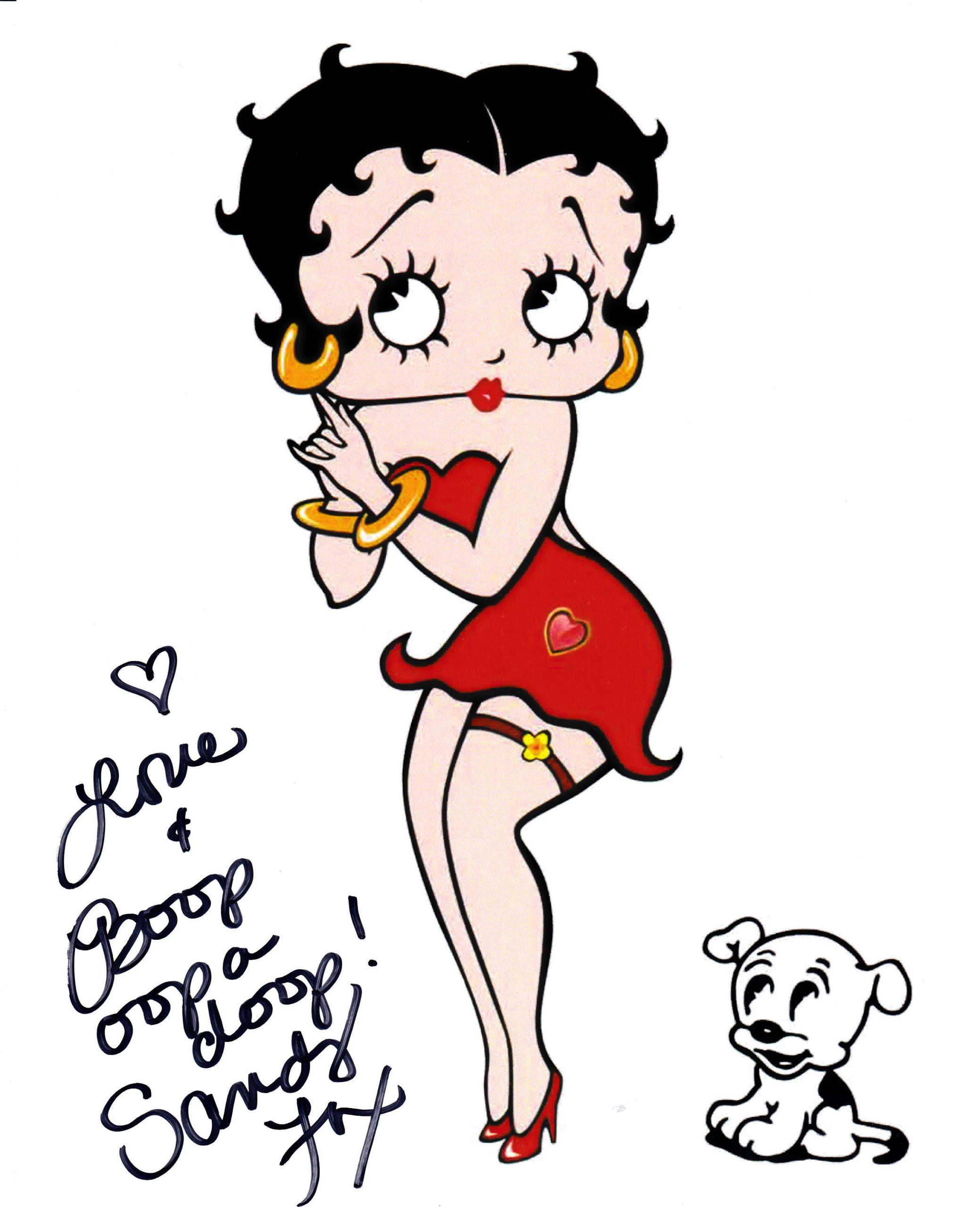 Sandy Fox signed Betty Boop 8x10 photo