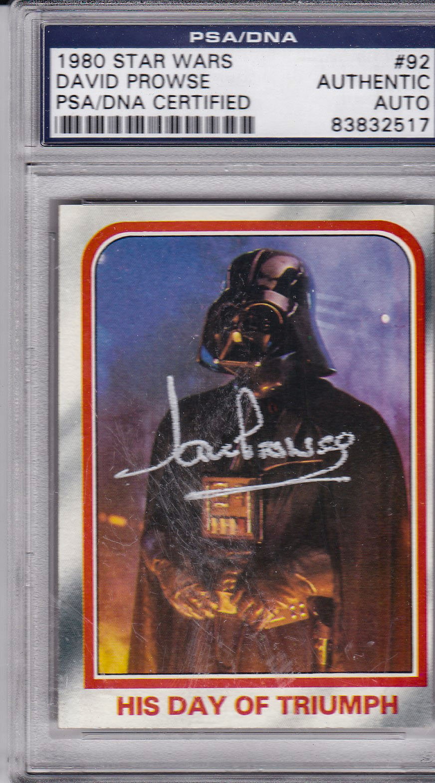 Star Wars original trading card signed by Dave Prowse - Fanboy