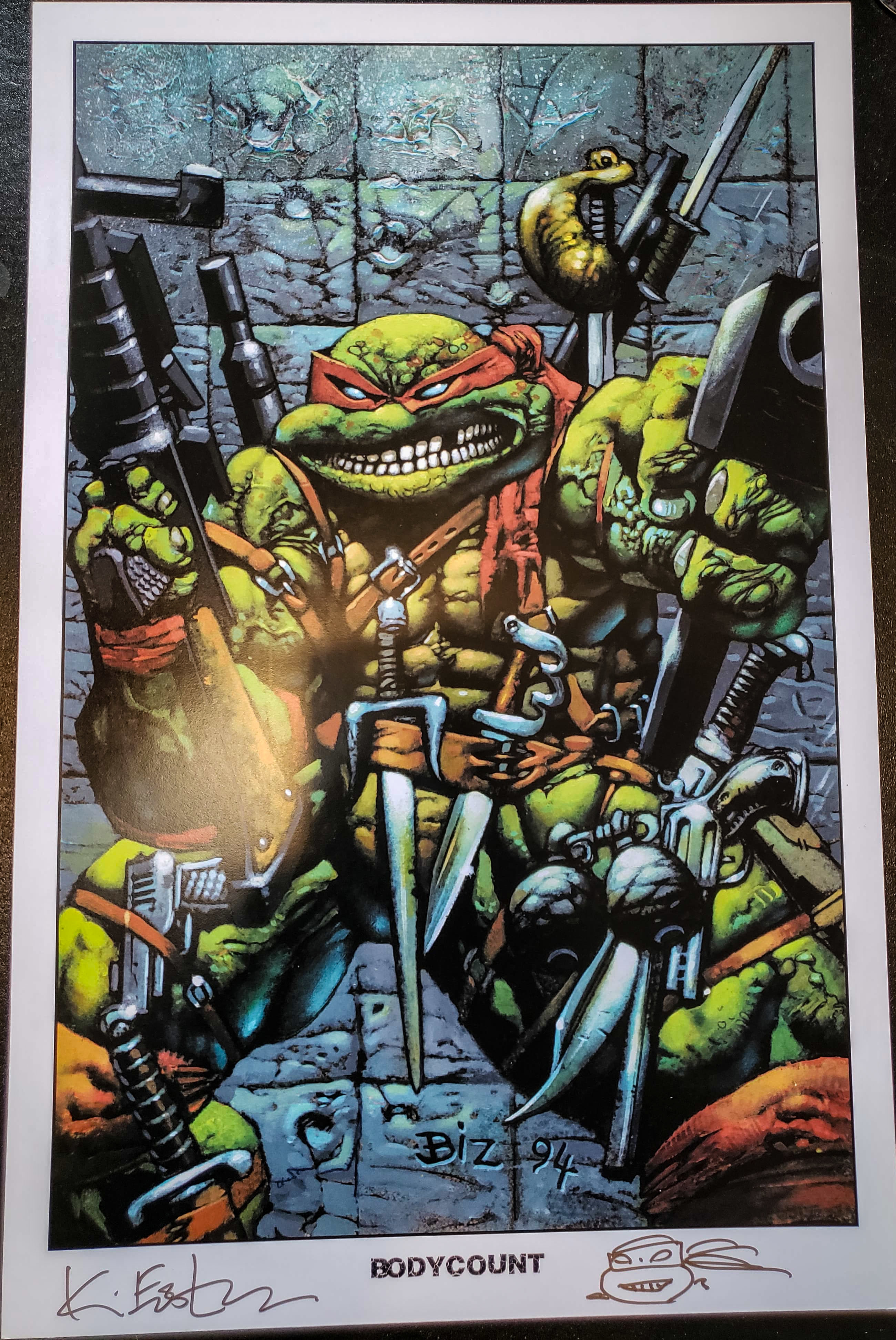 Kevin Eastman TMNT signed 11x17 print