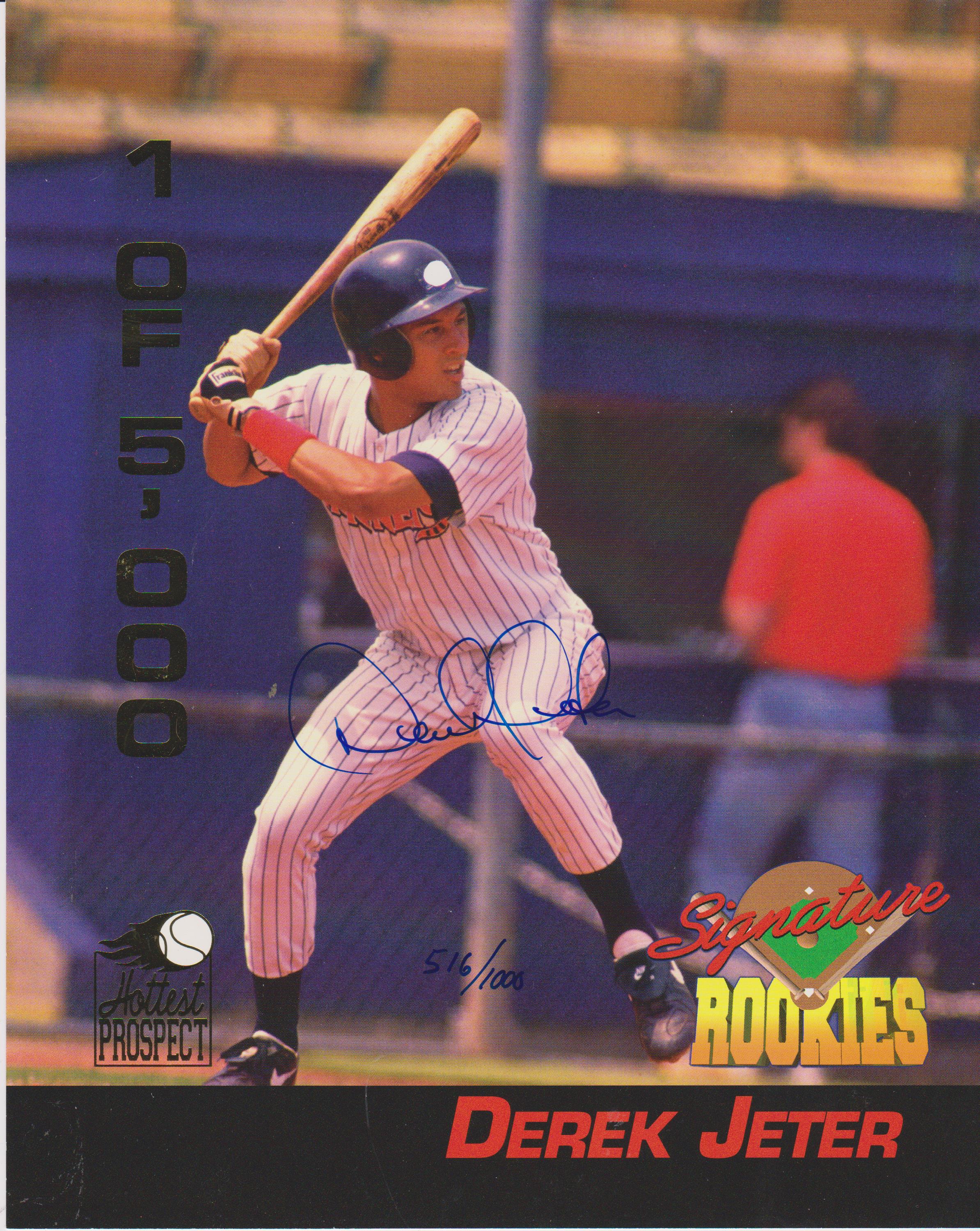 Derek Jeter Signature Rookies Jumbo signed 8x10 card - Fanboy Expo