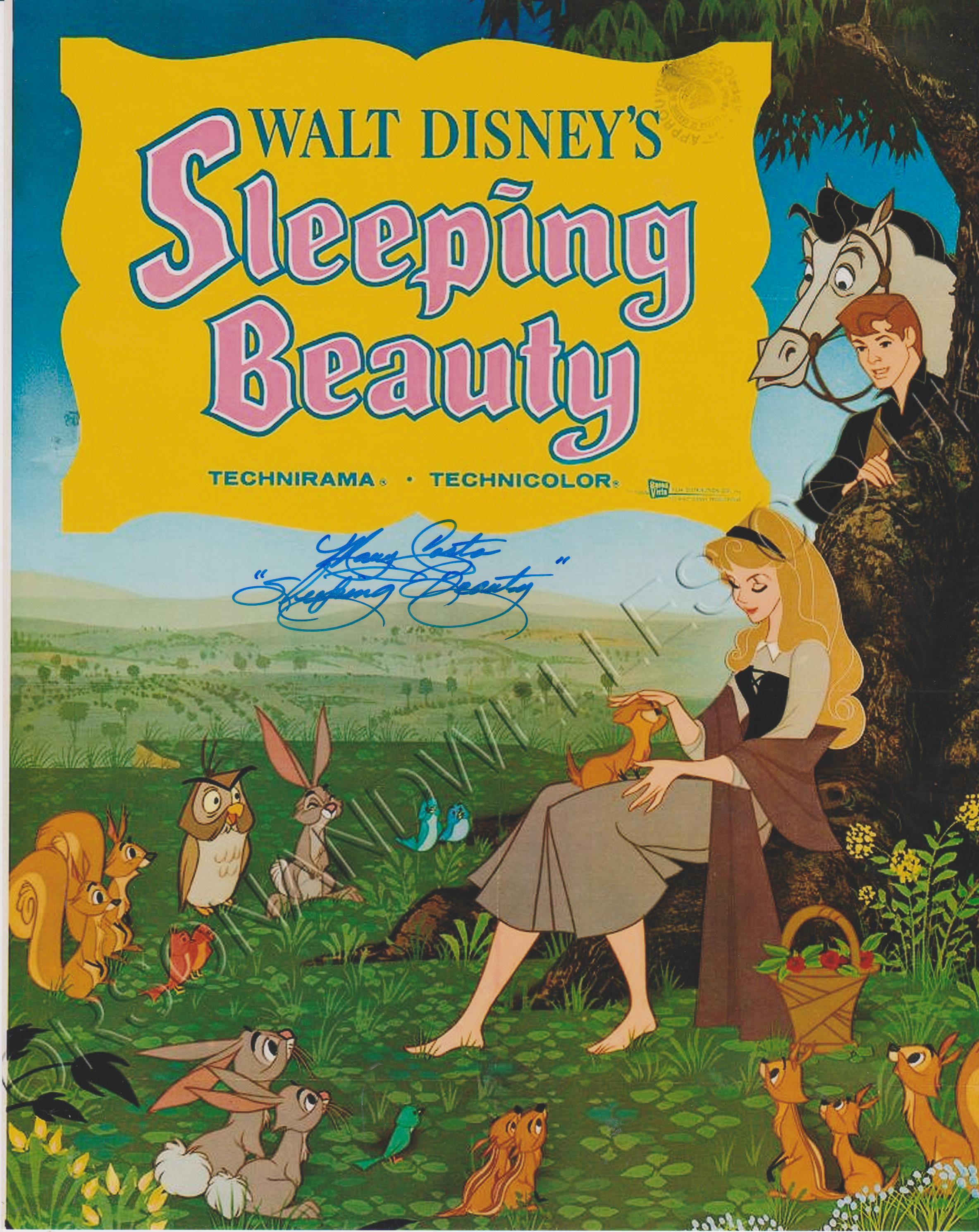 Mary store costa signed autographed disney sleeping beauty photo