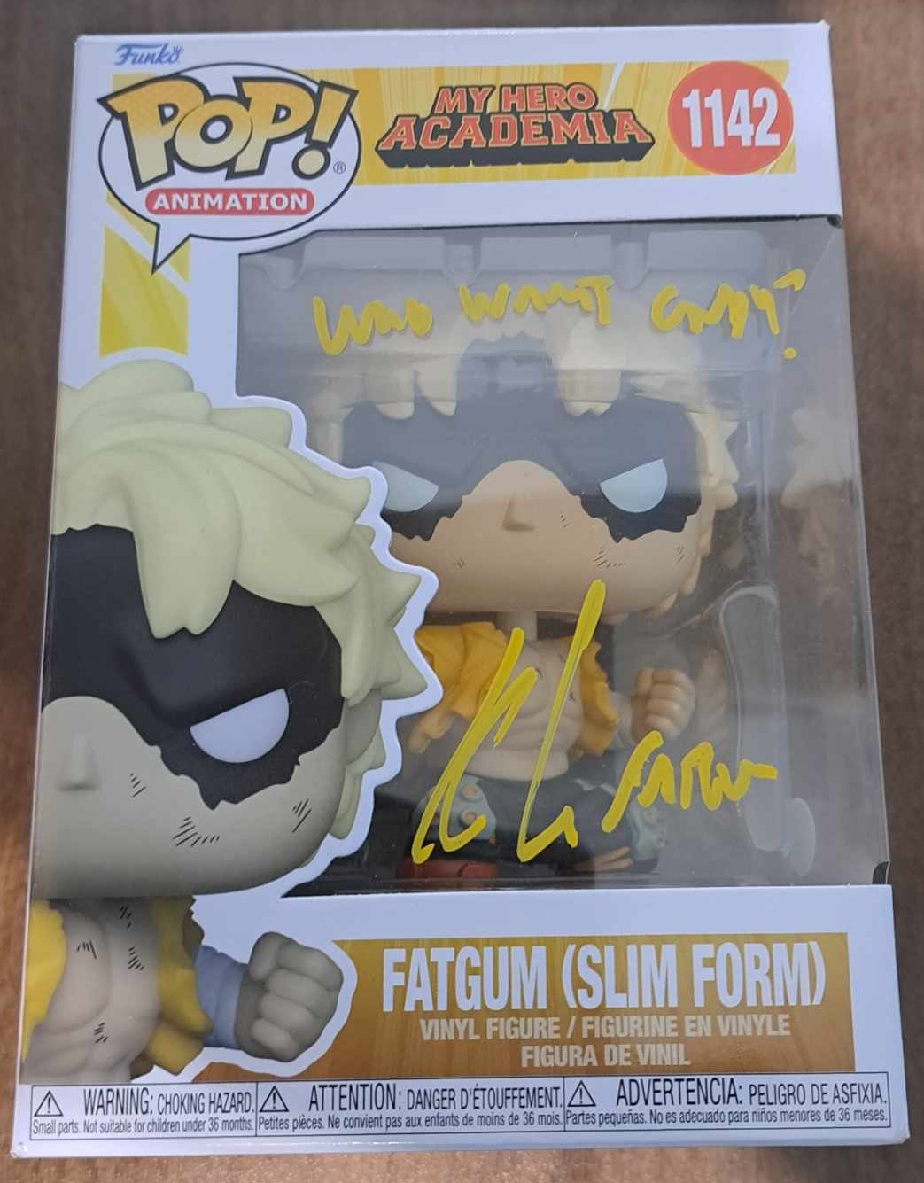 Kyle Hebert signed My Hero Academia Fatgum Funko with 